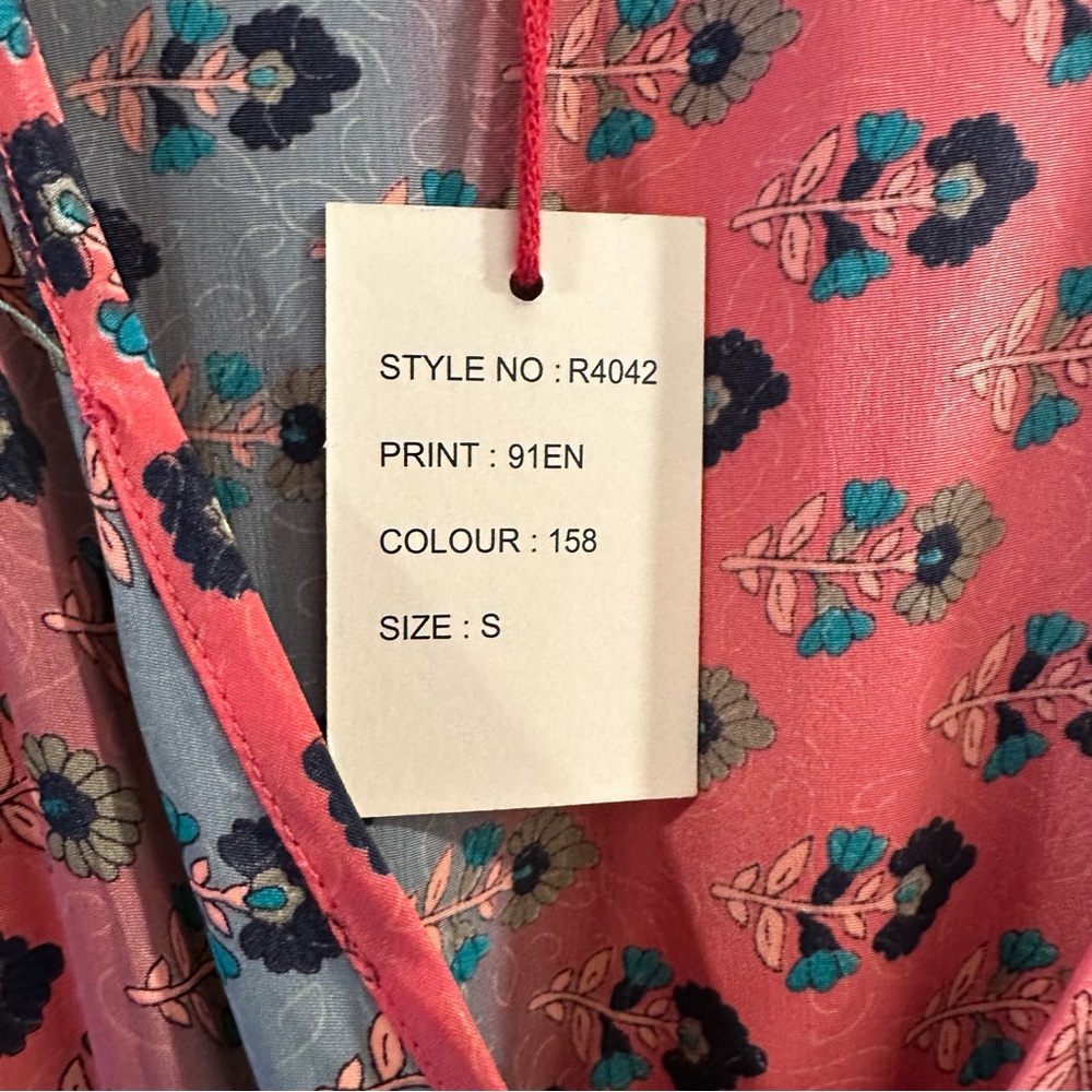 Anthropologie Raga Maxi Dress with Tiered Skirt in Burnt Orange Floral Print - Picture 6 of 9